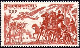 Cameroun N° PA  39 ** Avion - Cavaliers,chevaux, Indigènes - Luchtpost