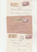 3 LETTRES  RECOMMANDEES AFFRANCHIES N° 1193 - CAD -PT AUDEMER-AVRANCHES -SAINT LO - 1959-60 - 1921-1960: Modern Period