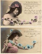 Femme Photo 601 Langage Des Fleurs X 2 Bluet, Rose Des Champs - Women