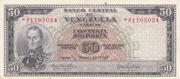 BILLETE DE VENEZUELA DE 50 BOLIVARES DEL AÑO 1969 (BANKNOTE) MUY RARO - Venezuela