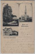 Gruss Aus Ober-Wetzikon - Hotel Krone, Kirche - Wetzikon