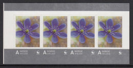 Norway 2009 Scott #1571 Pane Of 4 A Innland Purple Flower - Personalized Stamp - Neufs