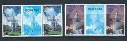 Tonga 1991 Church Latter Day Saints 2 Sets As Gutter Pairs With Central Colour Separation Label MNH Specimen Overprints - Tonga (1970-...)