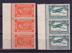 Deutsches Reich 1919, Mi.Nr. 111-112 3er Streifen  Randstücke, Postfrisch ** (DR008) - Neufs