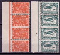 Deutsches Reich 1919, Mi.Nr. 111-112 4er Streifen  Randstücke, Postfrisch ** (DR010) - Unused Stamps