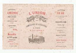 Buvard L'UNION , Compagnies D'assurances à Paris ,9 Place Vendôme , Paris - Otros & Sin Clasificación