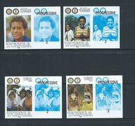 Tonga 1990 Rotary Set Of 4 Imperforate Plate Proofs MNH - Tonga (1970-...)