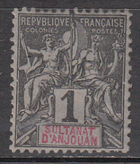 ANJOUAN    SCOTT NO. 1    USED      YEAR  1892 - Oblitérés