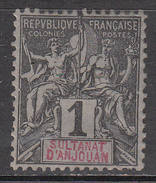 ANJOUAN    SCOTT NO. 1    USED      YEAR  1892 - Used Stamps