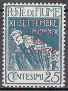 FIUME     SCOTT NO. 112    MINT HINGED      YEAR  1920 - Fiume & Kupa