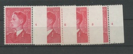 1075 PH   Jeu 100F Roi Baudouin Papier Phosphore ** - 1961-1970