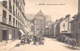 Rennes     35      Eglise St Germain Et Marché       (voir Scan) - Rennes