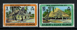 ARCHITECTURE - 1971 - ISOLE GILBERT ED ELLICE - Mi. Nr. 183/184 -  NH - (CW2427.51) - Gilbert & Ellice Islands (...-1979)