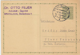 CZECHOSLOVAKIA POSTAL CARD 1934 - Omslagen