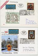 AUSTRIA 1994-96 Christmas FDC's With Christkindl Postmarks And Label ANK LZ.4 - FDC