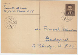 CZECHOSLOVAKIA POSTAL CARD 1950 - Covers