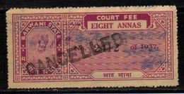 BARWANI  State  8A  Court Fee  Type 15   #  97806  India  Inde  Indien Revenue Fiscaux - Barwani