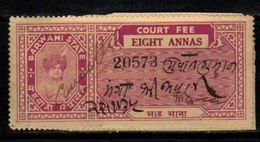 BARWANI  State  8A  Court Fee  Type 15   #  97847  India  Inde  Indien Revenue Fiscaux - Barwani
