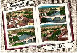 -9---82   ALBIAS   Le Moulin Et Le Pont De Chemin De Fer, Route Nationale 20, Les Deux Ponts ... - Albias