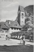 UNTERSEEN → Kirche Mit Kindern Auf Dem Dorfplatz, Ca.1910 - Unterseen