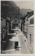 GLARUS → Kirchstrasse Mit Kutsche Und Passanten , Ca.1930 - Sonstige & Ohne Zuordnung