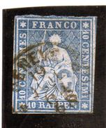 B - 1854 Svizzera - Elvezia Seduta - Used Stamps