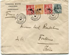 ALEXANDRIE LETTRE DEPART ALEXANDRIE 23 AOUT 23 EGYPTE POUR LA FRANCE - Covers & Documents