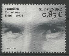 SK 2016-21 FRANTIŠEK DIBARBORA, SLOVAKIA, 1 X 1v, MNH - Neufs