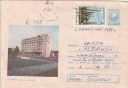 TOURISM, CALARASI HOTEL, COVER STATIONERY, ENTIER POSTAL, 1988, ROMANIA - Hotel- & Gaststättengewerbe