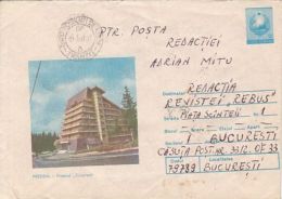 TOURISM, PREDEAL- CIOPLEA HOTEL, COVER STATIONERY, ENTIER POSTAL, 1987, ROMANIA - Hotel- & Gaststättengewerbe