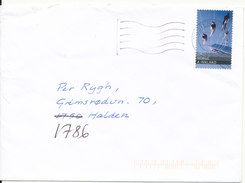 Norway Cover Sent To Halden 20-9-2010 Single Stamped (the Cover Is A Little Damaged On The Backside) - Lettres & Documents