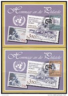 United Nations Vienna 1997 Hommage An Die Philatelie 2v 2 Maxicards (32857) - Maximumkarten