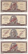 C) CUBA-CARIBE BANK NOTES SPECIMEN 10 PESOS 1968 TO 1987 - Kuba