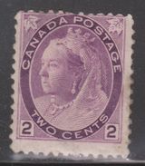 CANADA Scott # 76 Mint Heavy Hinged - QV 2 Cent Numeral Issue - Ungebraucht