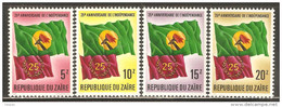 Zaire 1985 Mi# 908-911 ** MNH - Natl. Independence, 25th Anniv. / Flag - 1980-89: Ungebraucht