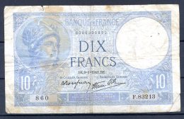 456-France Billet De 10 Francs 1941 BE F83213 - 10 F 1916-1942 ''Minerve''