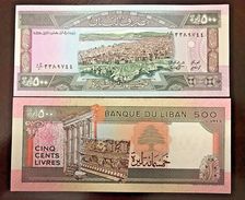 RC) LEBANON BANK NOTES 500 LIVRES ND 1988 - 93 UNC - Libano