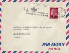 REUNION CFA - Lettre Ayant Circulée En 24.06.1969 De La Métropole Vers La REUNION - Timbre N° 385 De 1969 - Briefe U. Dokumente