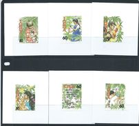 Tonga 1994 Kind To Creatures The 6 Values As Final Proofs With Values Each Affixed To Glossy Card - Tonga (1970-...)