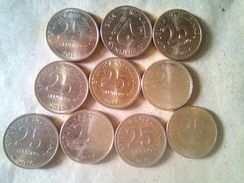 Philippines 25 Centavo And 1 Peso Coins, 10 Of Each - Filipinas