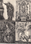 4 Ansichtskarten: ROTTENBUCH - (Stifts)kirche: Madonna, Hochaltar, Kanzel, St. Paulus - Weilheim