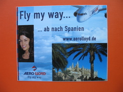 STICKER/LABEL.Fly My Way..ab Nach Spanien Aerolloyd - Stickers