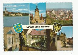 Cp , Autriche , KREMS AN DER DONAU , Multi Vues , Niederösterreich , Vierge , Nr 1482 , Ed : Jede Art , Grusse Aus Krems - Krems An Der Donau