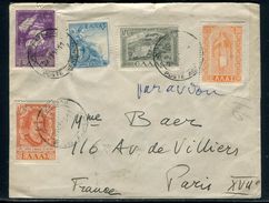 Grèce - Enveloppe De Athènes Pour Paris En 1953, Affranchissement Plaisant - Ref JJ 121 - Storia Postale