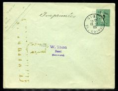 France - Entier Postal Type Semeuse Surchargé Taxe Réduite De Nice Pour La Suisse En 1906 - Ref JJ 127 - Standard- Und TSC-Briefe (vor 1995)