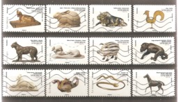 France 2013  Oblitéré Autoadhésif  N°  775  à  786   Les Animaux Dans L'art - Adhesive Stamps