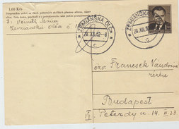 CZECHOSLOVAKIA POSTAL CARD 1952 - Covers