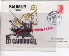 49 - SAUMUR- ENVELOPPE 137 E CARROUSEL - JUILLET 1986- - Colecciones