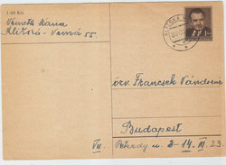 CZECHOSLOVAKIA POSTAL CARD 1950 - Buste