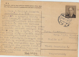 CZECHOSLOVAKIA POSTAL CARD 1957 - Sobres